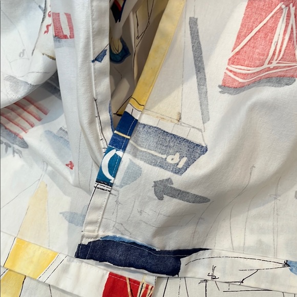 Nautical sailboat Americana boating shower curtain cotton - Picture 7 of 9